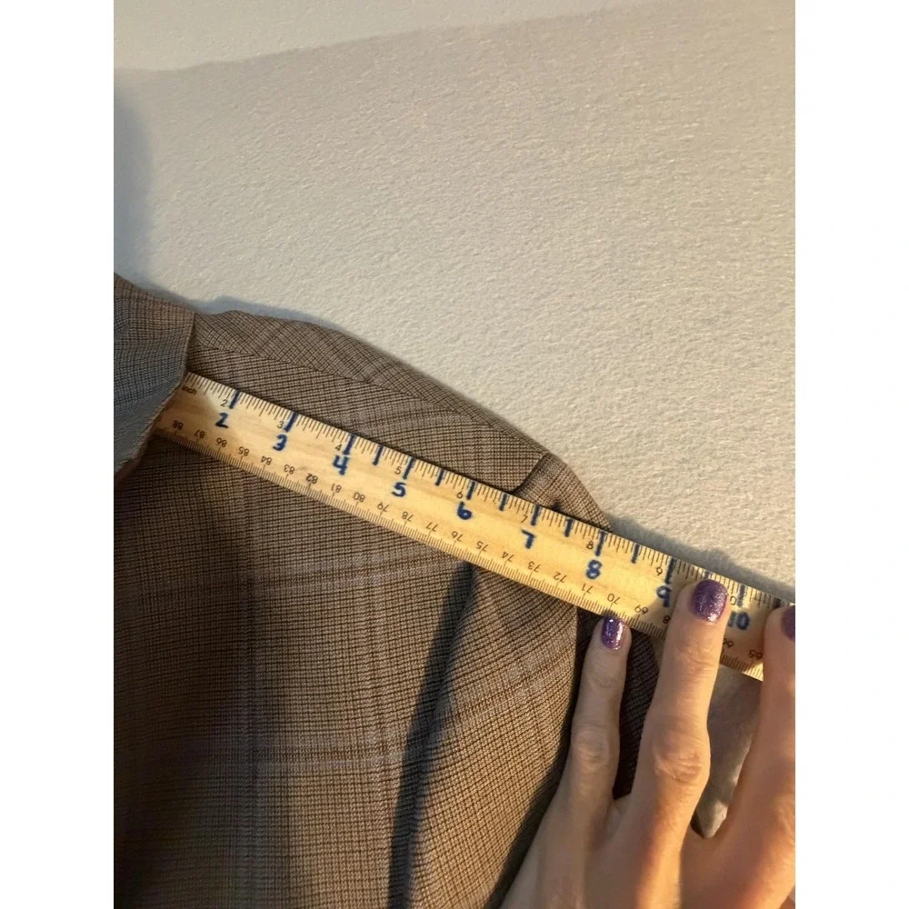 Hart Schaffner Marx Blazer Sport Coat Mens 48 Brown Plaid USA Dillard's Jacket